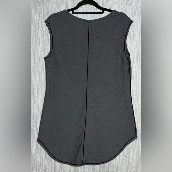 Athleta Black and Gray Striped Tank Top - Picture 2 of 3